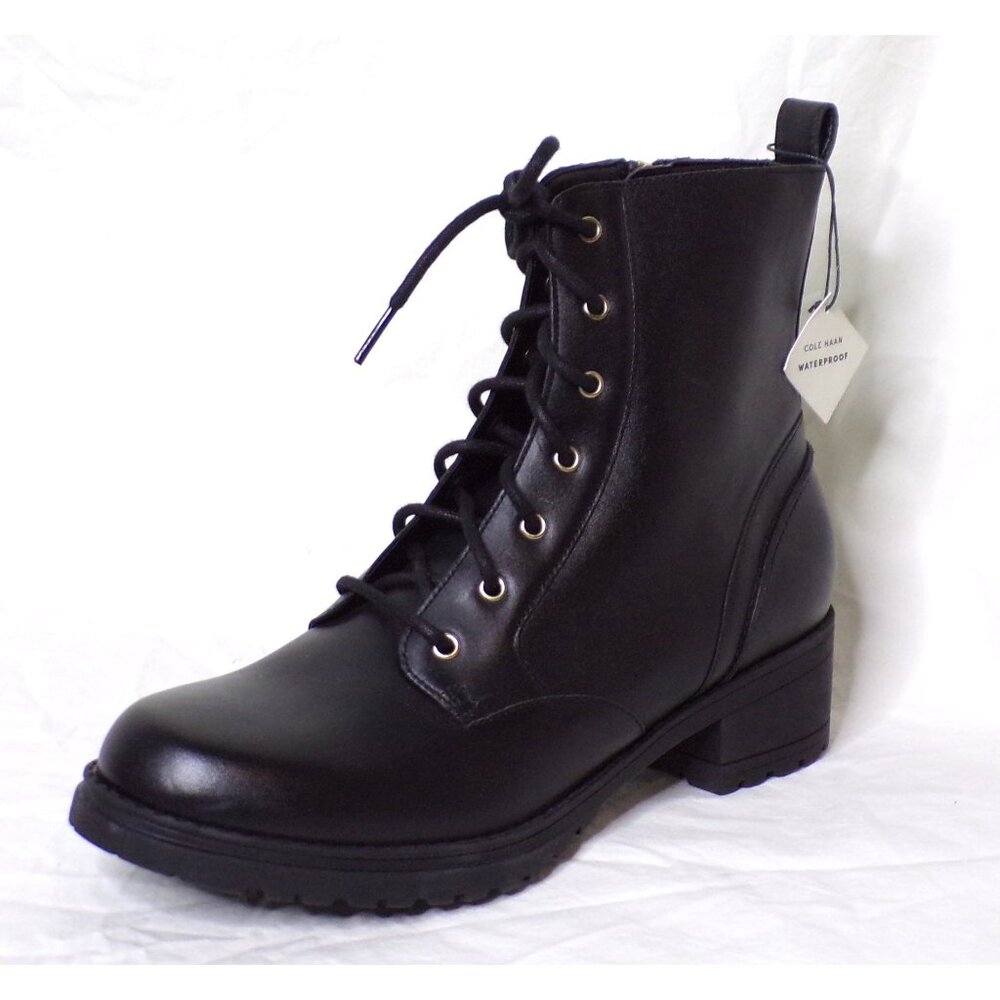 🆕 COLE HAAN Camea Ankle Moto Combat Waterproof Boot 7.5 Black - Picture 12 of 13